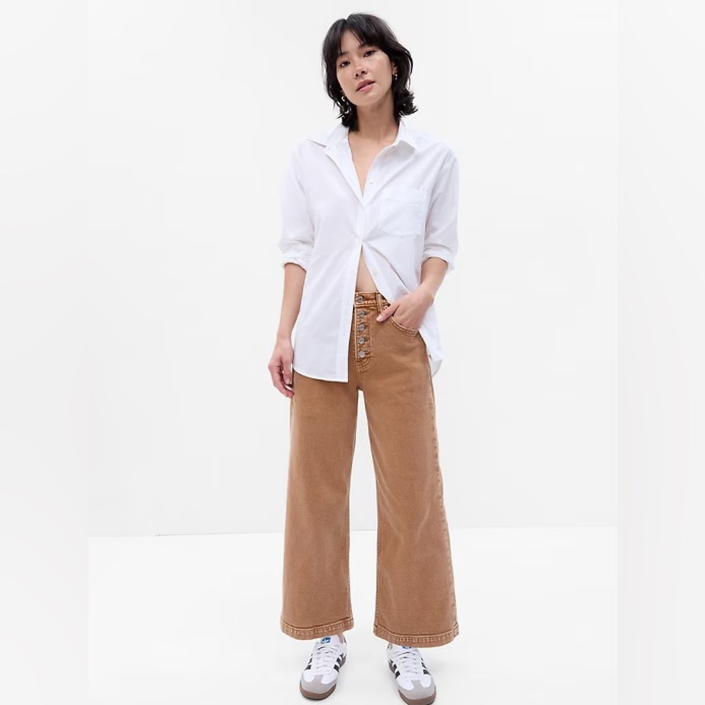 NWT Gap High-Rise Stride Ankle Jeans in Light Brown